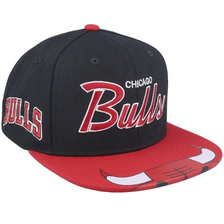 Mitchell & Ness - Chicago Bulls Big Mouth Black/Red Snapback Snapback Black Cap - NBA @ Hatstore