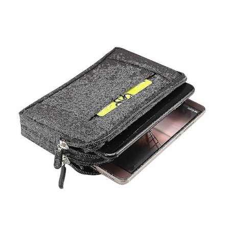 Multifunktionel vandret bæltetaske med 2 rum med lynlås til Telefunken Diamond Culinnan