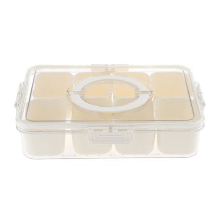 Matlåda med indelningar Serveringsbricka Kakor Nötter Bricka Serveringsfat Snacksbehållare för Picknickar Grillar Hushåll