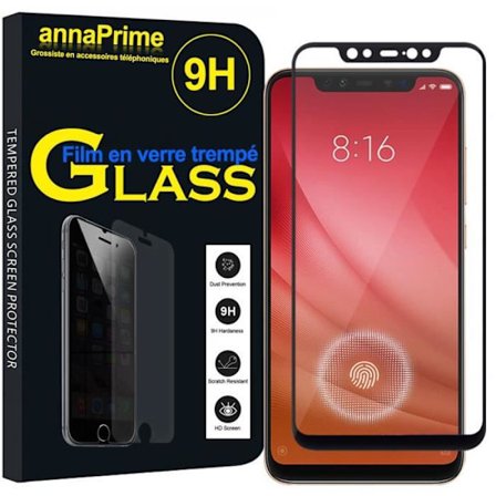 Skyddande film - VCOMP - Xiaomi Mi 8 Pro/Explorer - Härdat glas - Svart - 0,3-0,4 mm