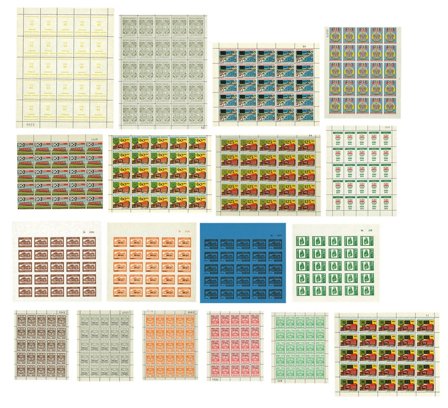 Danmark - Lokalbanemærker 19 forskellige ark