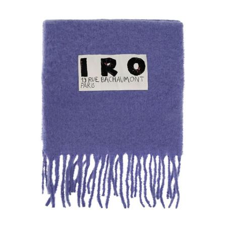 IRO Authie Halstørklæde with logo Lilla, Dame Tørklæder, Størrelse: ONE Size