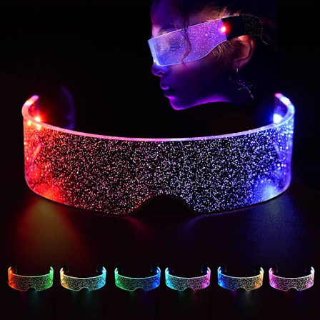 Lysende briller - Stjernehimmel, Lysende LED-briller, Cyberpunk LE