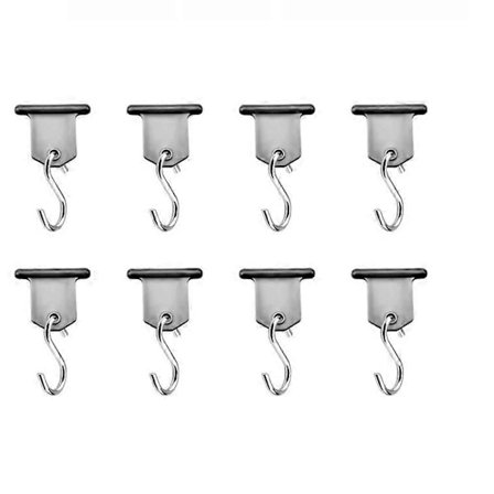 16 Par Camping Markis Krok Bil Markis Tillbehör S-Formad Krok Lätt att Installera för Husbil Husvagn Interiör Tillbehör (Grå)