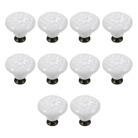 [CA] 10 stk Skuffehåndtak Runde Skapknapper Vintage Keramiske Dørknapper for Garderobeskap