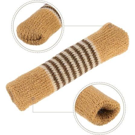 8 kpl Tuolin Jalan Lattiasuojia, Akryyliset Tuolin Jalkasukat, Raidalliset Neulotut Tuolin Jalkasuojukset, Huonekalusukat Kovapuulattioille