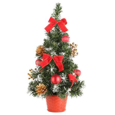 Julgran dekoration konstgjorda träd mini prydnad familj julklapp 40cm Red