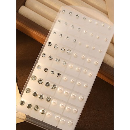 36 par perle- og rhinstensøreringe, enkle og alsidige - H4386-8