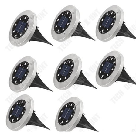 TD Solar Lights Outdoor 8-pack LED Solar Light Trädgårdsdekorationsbelysning Vattentät IP65, varmvit 8 LEDs Spot Light Pro