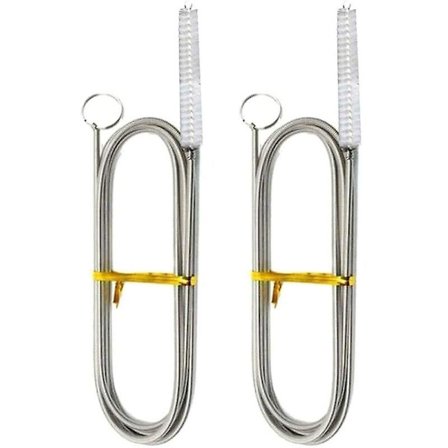 2-pakke kjøleskap rengjøringsbørste, kjøleskap avløpshull rengjøringsverktøy, kjøleskap børste avløpsrenser børste, lang fleksibel skrubbebørste -