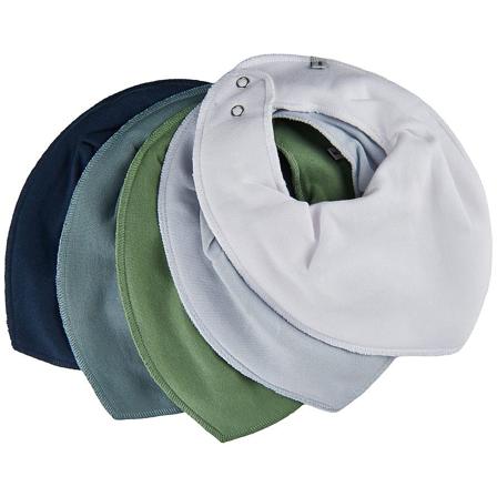 Pippi Hagesmæk Bandana Bib 5-pak Lead, Børn & Forældre, Spisetid, Hagesmække