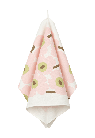 Marimekko Unikko Tea Towel 43x70cm Kökstextil Unisex Rosa 43X70