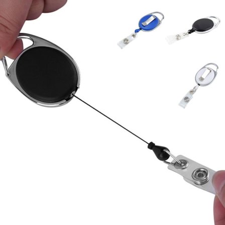 Lanyard - Udtrækkeligt adgangskort / nøglering - Yo-yo-funktion - Flere farvevalg