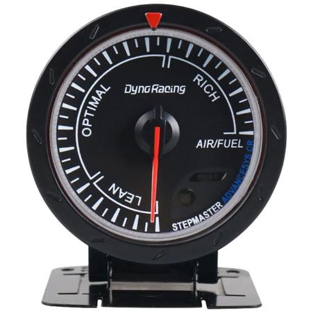 Dyno Racing 60MM 12V Bil Turbo Boost Måler Rød og Hvit Belysning AIR/Fuel Type Luft-Brennstoff Ratio Indikator Svart (To-Farge)