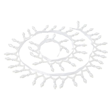 Handgjord Pärlfrans Kant DIY Hantverk Gardintillbehör 4,5 cm Bredd