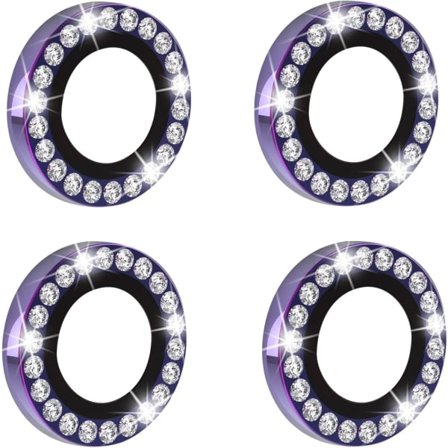 4 SARJAA Timantti iPhone 14Pro/14Promax/16Pro/16Promax Kameran Linssinsuoja Bling Kameran Linssinsuoja HD Kirkas Karkaistu Lasi Koteloystävällinen