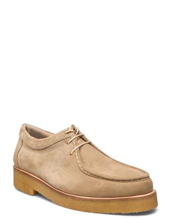 Shoes - Flat - With Lace Båtsko Sko Beige ANGULUS*Betinget Tilbud