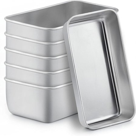 6 st Matlådor med Lock Återanvändbara Rostfria Matbehållare Ugn Fryssäker och Diskmaskinssäker 500 ml