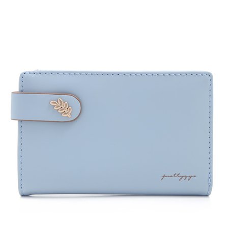 PU-nahkalompakko naisille, naisten lompakko kaksiosainen korttikotelo pieni lompakko vetoketjullisella kolikkotaskulla. Naisten pieni lompakko (pinkki