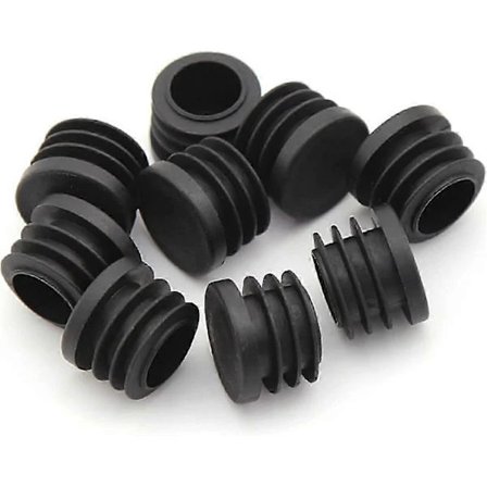 20 stk 28 mm svarte plastplugger, svarte runde rørbeskyttere, indre endestykker for stoler skrivebord bord fot møbelrør