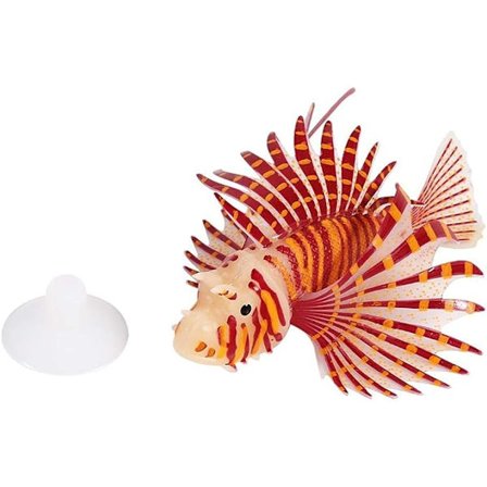 Konstgjord lysande fisk, konstgjord lysande lejonfisk lysande falsk fisk akvarium fisk tank landskap prydnad glöd simulering djur dekoration(röd)