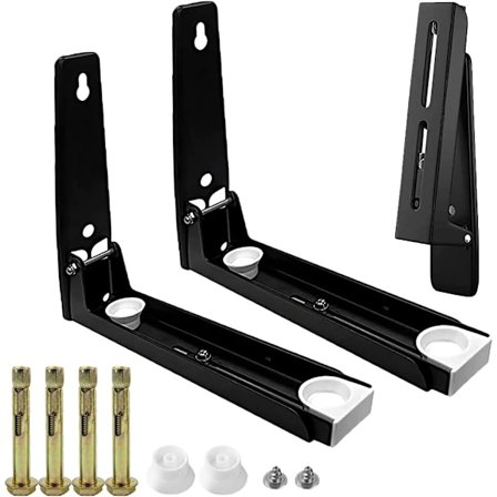 2 stk. Mikrobølgeovn vægbeslag, rustfrit stål mikrobølgeovn beslag