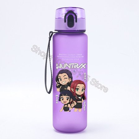 K-Pop Demon Hunters Kawaii vandflaske med stor kapacitet til sommersport - tegneseriedesign