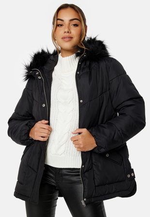 Happy Holly Nilla Padded Jacket Black Klær