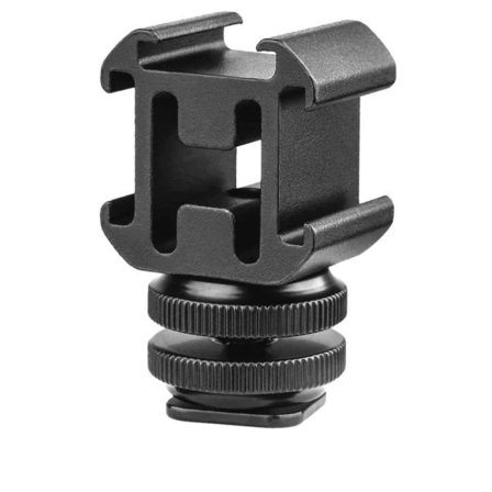Aluminium Kamera Varmt Sko Mount Adapter Video Tredobbelt Kold Sko Bracket Lys