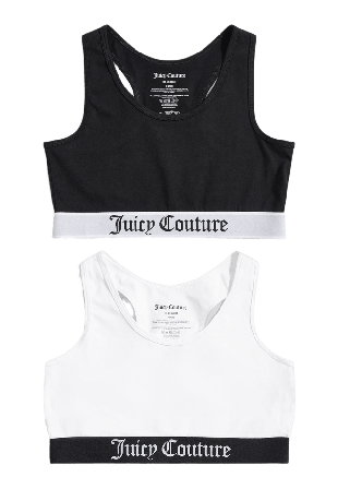 Juicy Couture Crop Top, 2-pack Underkläder & strumpor Dam Svart 164/166