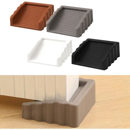 4-pakning Dørstopper Dørstopper, Gummi Dørstopper Kile, Dørstopper for Dør, Gummi Dørstopper Kile, 4 Farger Dørstopper