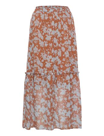 Valeriesz Skirt Lang Nederdel Orange Saint Tropez