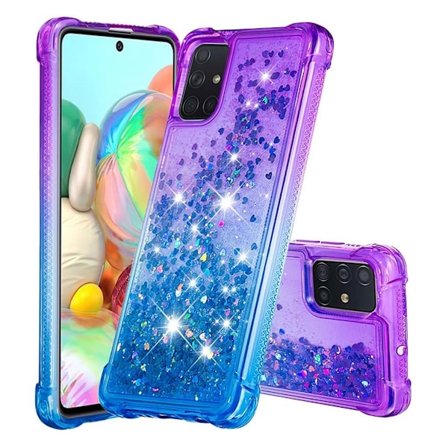 Princess Samsung Galaxy A71 cover - Lilla / Mørkeblå