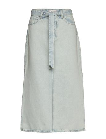 Slfalma Hw Long Denim Icelue Skirt W Blue Selected Femme