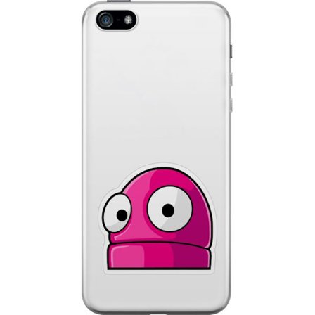 Kompatibelt Mobildeksel til Apple Apple iPhone 5 Rosa tegneseriefigur med store øyne i leken og humoristisk stil