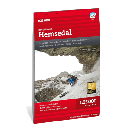 Calazo Høyfjellskart Hemsedal 1:25 000