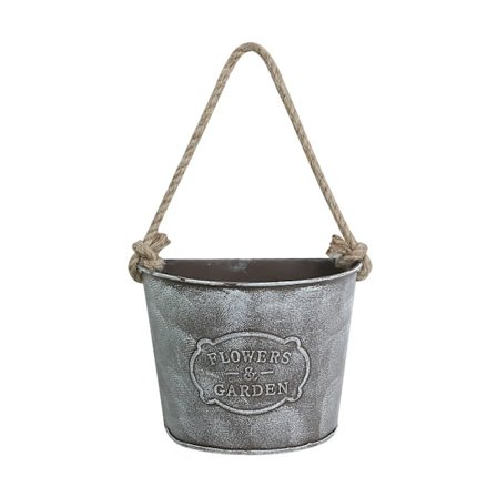 2 Veggpotter Hengende Metallplanter Vintage Hengende Planter Innendørs Utendørs Dekorasjon Balkong Hage Patio Vegg Terrasse for Blomster og Planter