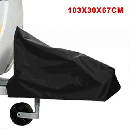 Stort kraftigt dragstångsskydd för husvagn med spännen, husbils- och släpvagnskopplingsskydd