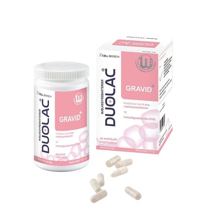 DUOLAC Gravid+ 30 stk, Helse & Madvarer, Ingredienser, Mælkesyrebakterier