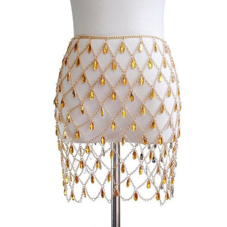 Strass Bikini Kedja Sexiga Paljetter Mesh Kropp