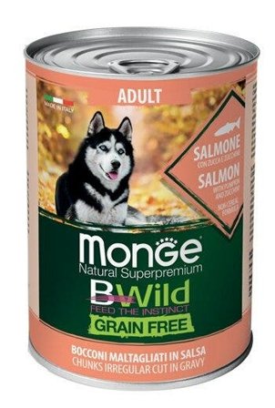 Monge B Wild Grain Free All Breeds Con Salmone Zucca Zucchine