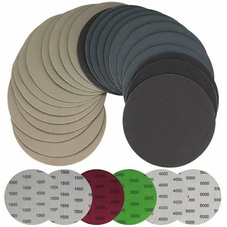 30-pack 125 mm våt- och torrsliprundor - Korn 1000/1500