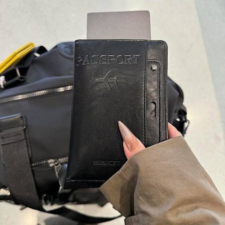 Uusi Retro Nahkainen Korttikotelo Passikotelo Kansi Lompakko Matka