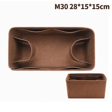 Väska Organizer Filtduk Insats 25 30 35 Makeup Handväska Coffe StyleC M