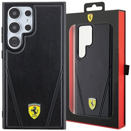 Ferrari Hot Stamp V Lines MagSafe-deksel til Samsung Galaxy S24 Ultra - Svart