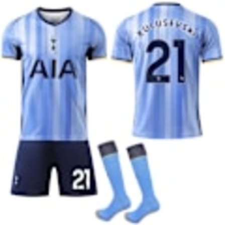 Tottenham Hotspur ny sesong bortedrakt fotballtrøye barnestørrelse 24-25 21 Kulusevski