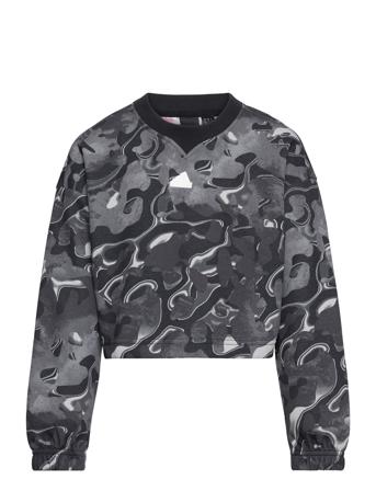 Jg Fi Aop Swt Sport Sweat-shirts & Hoodies Sweat-shirts Black Adidas Sportswear