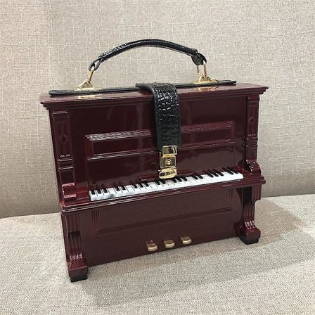 Piano Akryl Box Form Dam Axelväska Dam Party Clutch