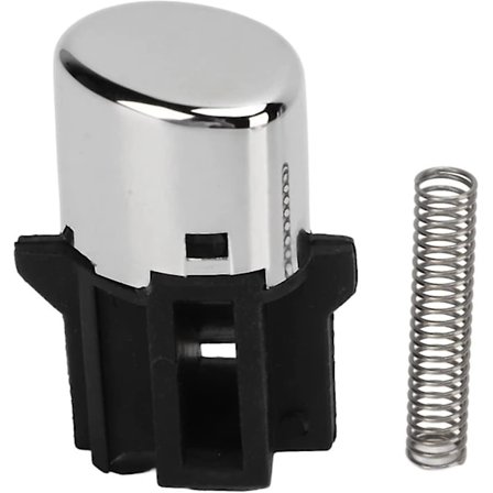 Girskifte-knapp for automatgir, håndkule, pinne, girspak, automatisk girspak, knapp (svart sølv) (1 stk)