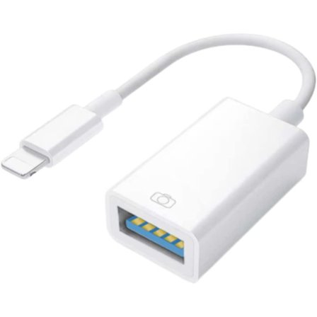 Lightning-kabel, USB-adapter för iPhone-kamera, iOS OTG-kabelannons